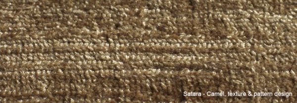 Covor Satara Camel din fibre naturale Tencel - Jacaranda texture and pattern design