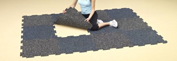 Everroll premium Fitness puzzle tile dale cauciuc interlooking imagine 1