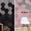 tapet design Art Deco concrete tiles imagine perete 0