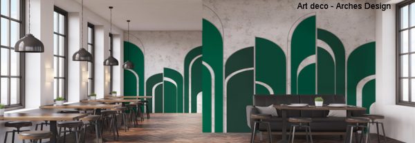 tapet personalizat Art Deco Arches design imagine 1