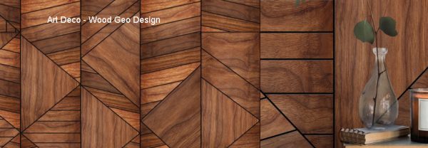 tapet personalizat nemor art deco design wood geo imagine 3