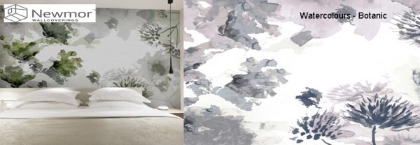tapet personalizat nemor watercolour design botanical imagine1