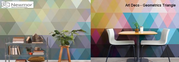 tapet personalizat newmor geometrics triangle design imagine 1