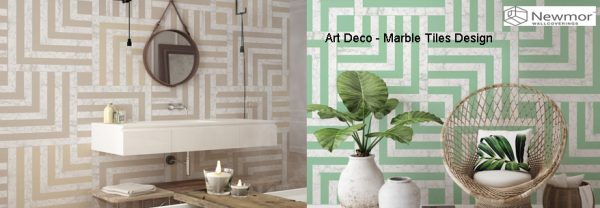 tapet personalizat newmor marble tiles design imagine 1
